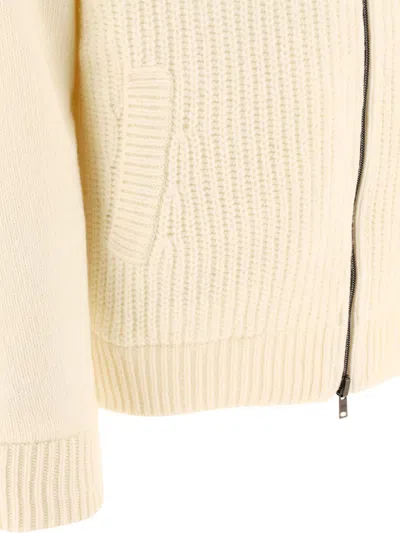 Herno Reversible Padded Wool Bomber Jacket In White