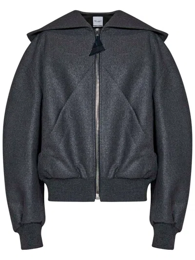 Attico Bomber Jacket In Gray