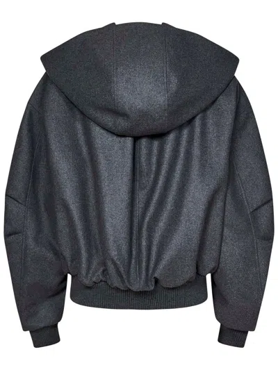 Attico Bomber Jacket In Gray