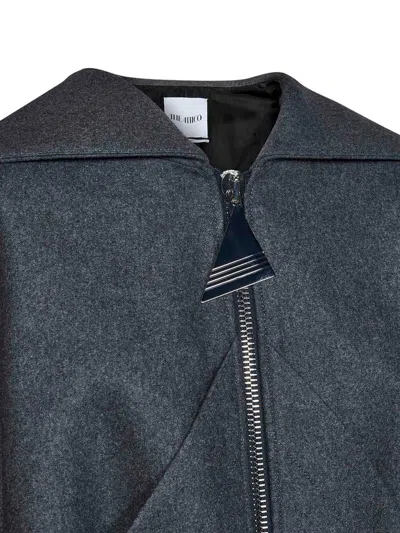 Attico Bomber Jacket In Gray