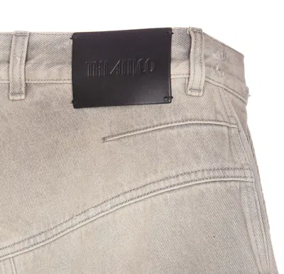 Attico Baggy Jeans With Pockets In Grey