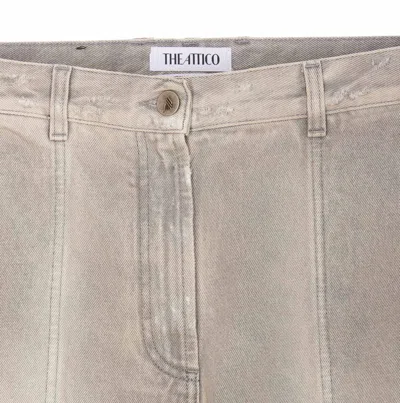 Attico Baggy Jeans With Pockets In Grey