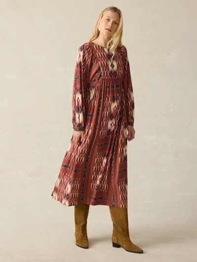 Faherty Stevie Dress In Issa Patchwork Ikat