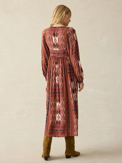Faherty Stevie Dress In Issa Patchwork Ikat