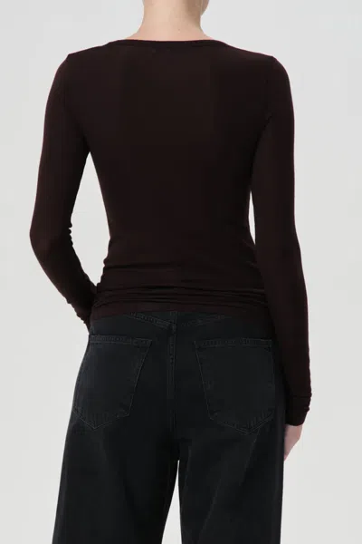 AGOLDE COREY SCOOP NECK TEE IN INFUSION 
