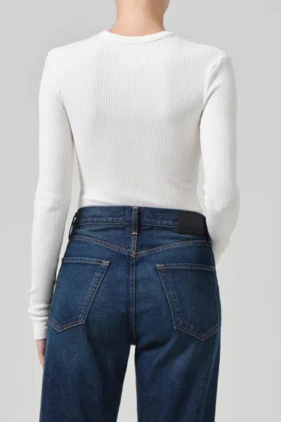 Citizen Of Humanity Bina Crewneck Top In Canvas
