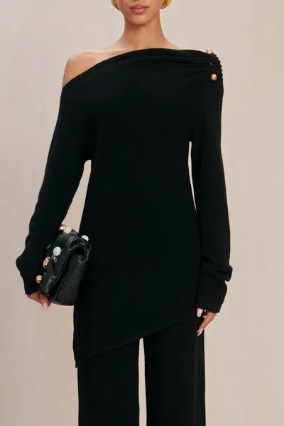 Cult Gaia Elory Kint Top In Black
