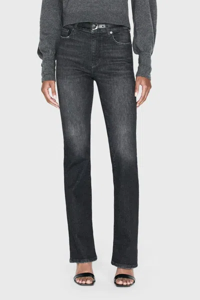 Frame Le Crop High Waist Raw Hem Mini Bootcut Jeans
