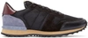 VALENTINO GARAVANI Black Mesh Rockrunner Sneakers