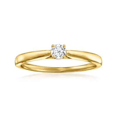 Ross-simons Lab-grown Diamond Solitaire Ring In 18kt Gold Over Sterling In Silver