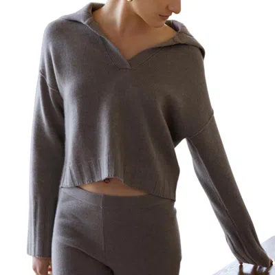 W. Cashmere Maeve Sweater In Stone In Grey