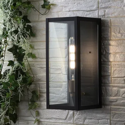 Jonathan Y Berlin 7" 1-light Iron/glass Modern Industrial Led Outdoor Lantern