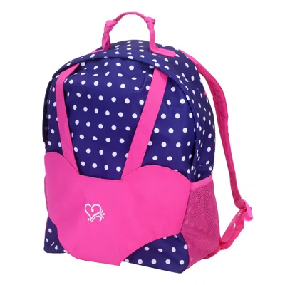 Teamson Sophia's Polka Dot Backpack Carrier To Fit 15'' & 18'' Dolls, Navy