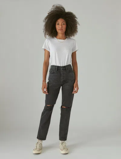 Lucky Brand Women's High Rise Drew Mom In Grey