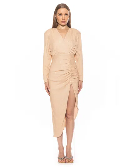 Alexia Admor Silena Surplice Dolman Sleeve Dress In Brown
