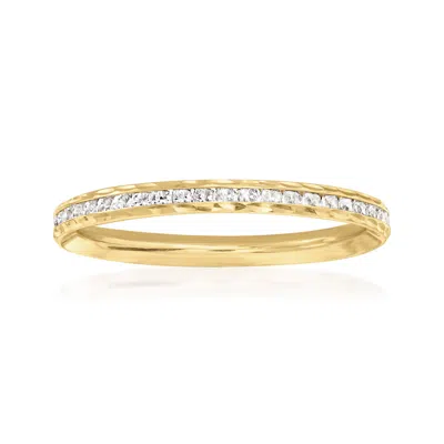 Ross-simons Cz Ring In 14kt Yellow Gold In White