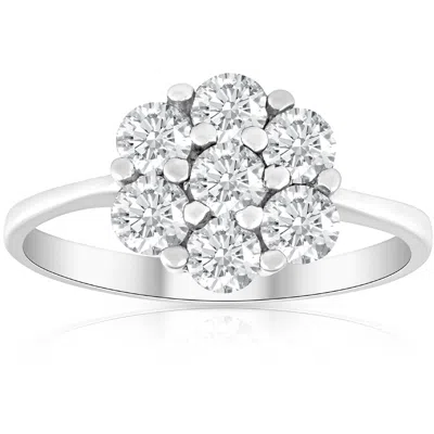 Pompeii3 1 1/2ct Diamond Ring In 10k White Gold In Silver
