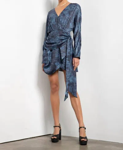 Tart Collections Isono Zebra Printed Dress In Twilight Zebra In Blue