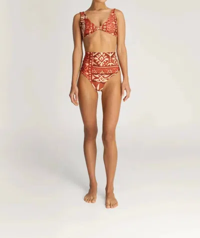 Encantadore Rose Bikini Bottom In Rubi In Brown