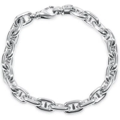 Pompeii3 Men's Marine Link 14k Gold (49gram) Or Platinum (78gram) 8mm Bracelet 8.5" In Silver