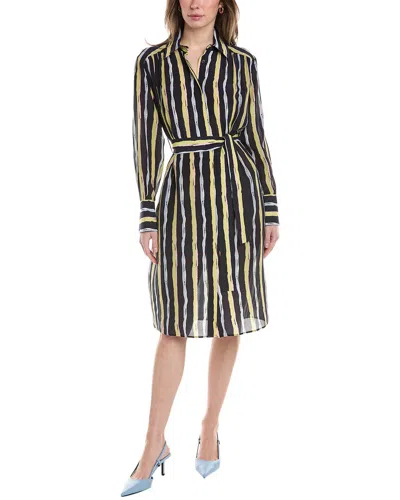Piazza Sempione Silk Midi Dress In Black