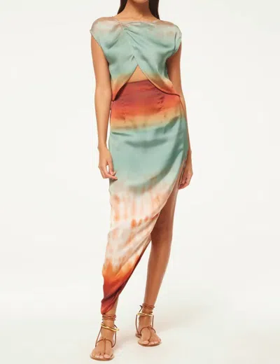 Misa Franca Midi Skirt In Carnelian Ombré In Multi