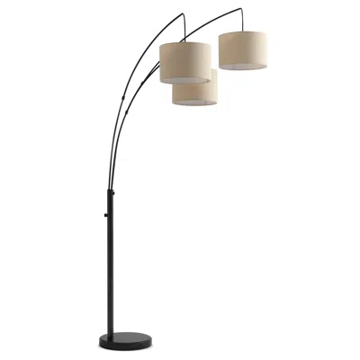 Brightech Trilage Black Led Marble Floor Lamp