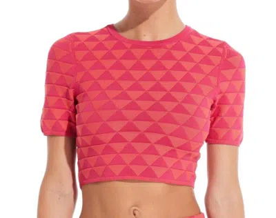 Solid & Striped Cara Top In Berry & Coral In Pink
