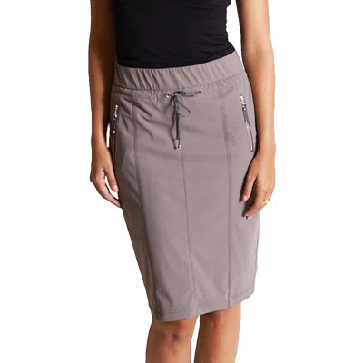 Raffaello Rossi Nele Knee Length Skirt In Warm Grey In Grey