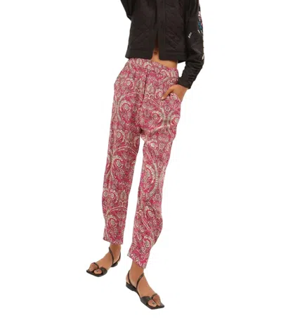 Maria Cher Besalu Floral Pants In Mix 1 Pink In Pink