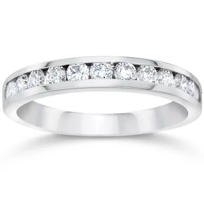 Pompeii3 1/2ct Diamond Wedding Ring 10k White Gold In Silver