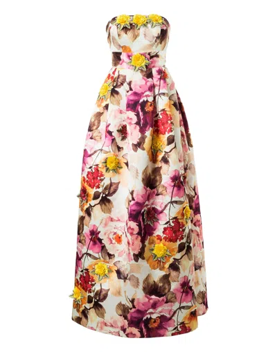 Philipp Plein Long Dress "potenze Kara" In Multi
