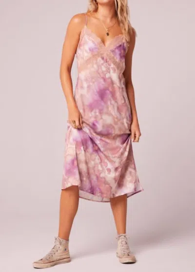 Band Of Gypsies Amaranth Tie Dye Dress In Sand Lavender In Pink