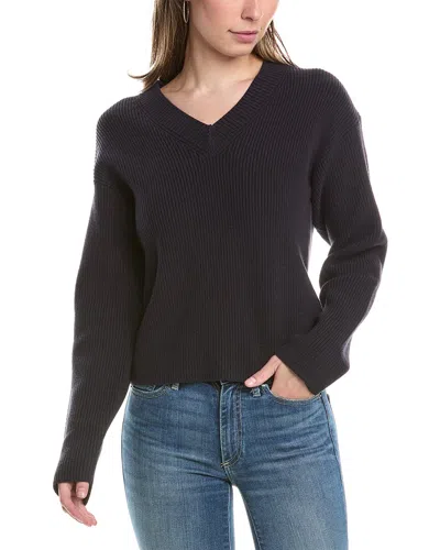 Vince Dropped-shoulder Sweater In Black