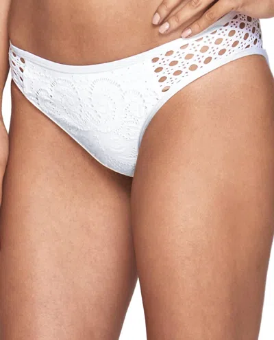 Jets By Jessika Allen Moderate Coverage Hipster Bikini Bottom In Inspired White In White