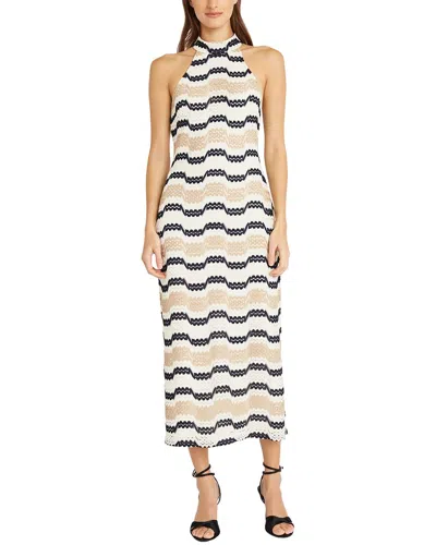 Donna Morgan Summer Crochet Midi Dress In Beige
