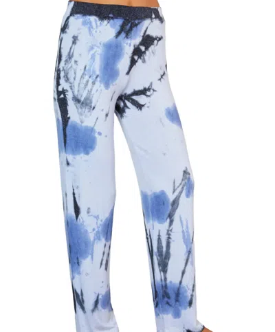 FRENCH KYSS MARBLE WASH PANTS IN PERI 
