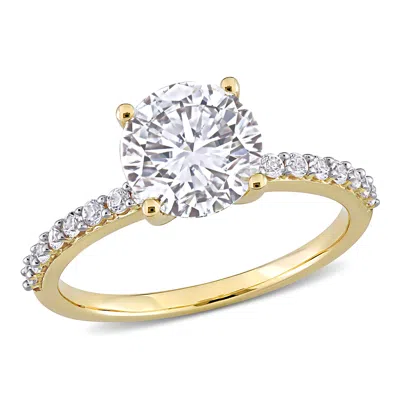 Mimi & Max 2 3/4ct Tgw Created White Sapphire Solitaire Engagement Ring In 10k Yellow Gold In Silver