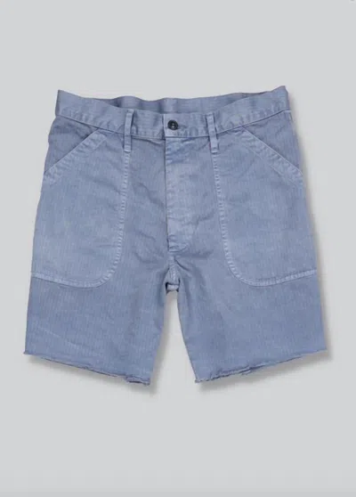 Save Khaki United Men's Herringbone Naval Short In Air Force In Blue