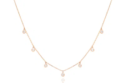 Diana M. 14 Kt White Gold, 17" Diamonds-by-the-yard Necklace Featuring 0.75 Cts Tw Round Diamonds In Silver