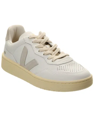 Veja V-90 O.t. Leather Sneakers White In White