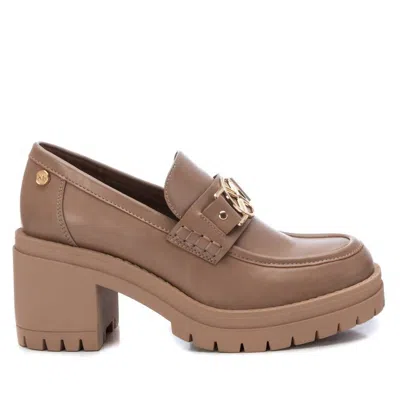 Xti Women's Heeled Moccasins In Light Brown In Beige