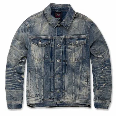 Jordan Craig Men's Bayside Denim Trucker Jacket In Death Valley In Blue
