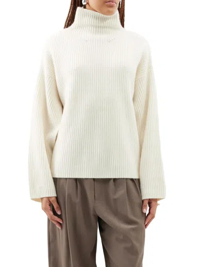 Arch4 Cashmere Frankie Sweater In Ivory In Beige
