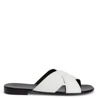 Giuseppe Zanotti Flavio Crossover-strap Slides In White