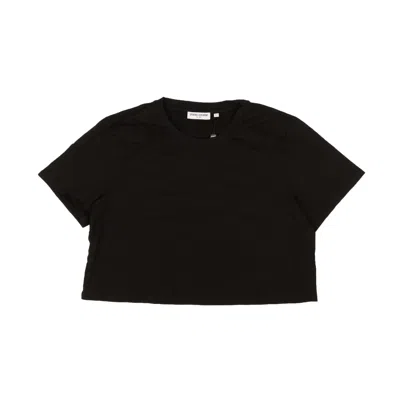 Opening Ceremony Black Blank Oc Cropped Short Sleeve T-shirt In Black