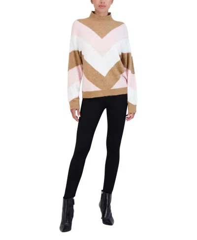 Bcbgmaxazria Mock Neck Sweater In Beige