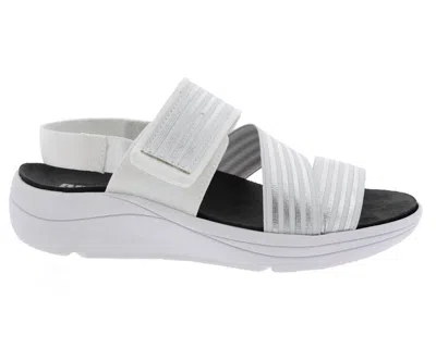 Drew Women's Sutton Sandal - Ww Width In White/silver In White
