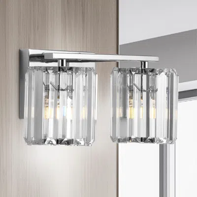 Jonathan Y Coco Prism Vintage 13.5" 2-light Metal/glass Classic Glam Led Vanity Light