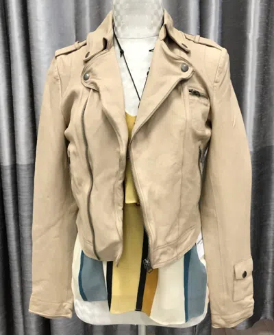 Jakett Josey Washed Leather In Almond In Beige